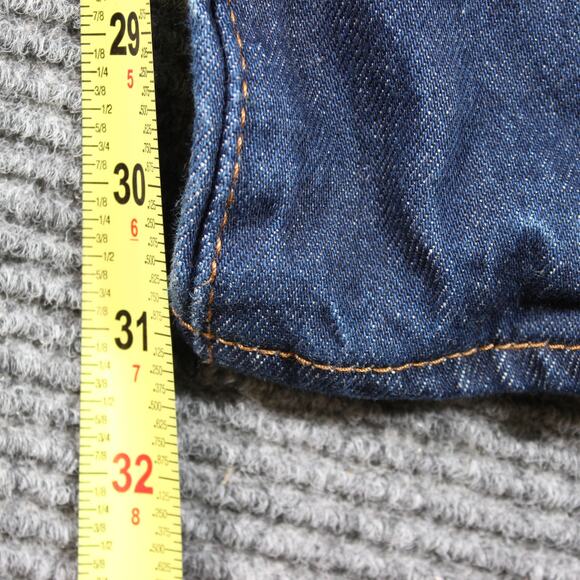 Levi’s 501 Jeans Mens 32x31 Dark Blue Original Button Fly Straight Leg - Picture 10 of 12